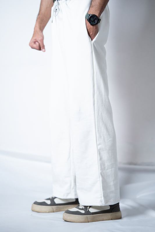 Baggy Fit Trouser – Cotton Terry (White)