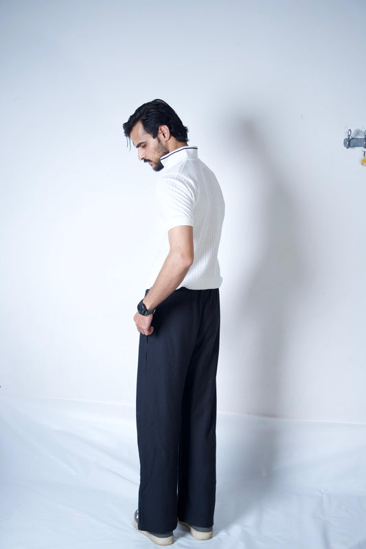 Baggy Fit Trouser – Cotton Terry (Black)