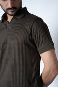 Drop Needle Polo (Olive Green)