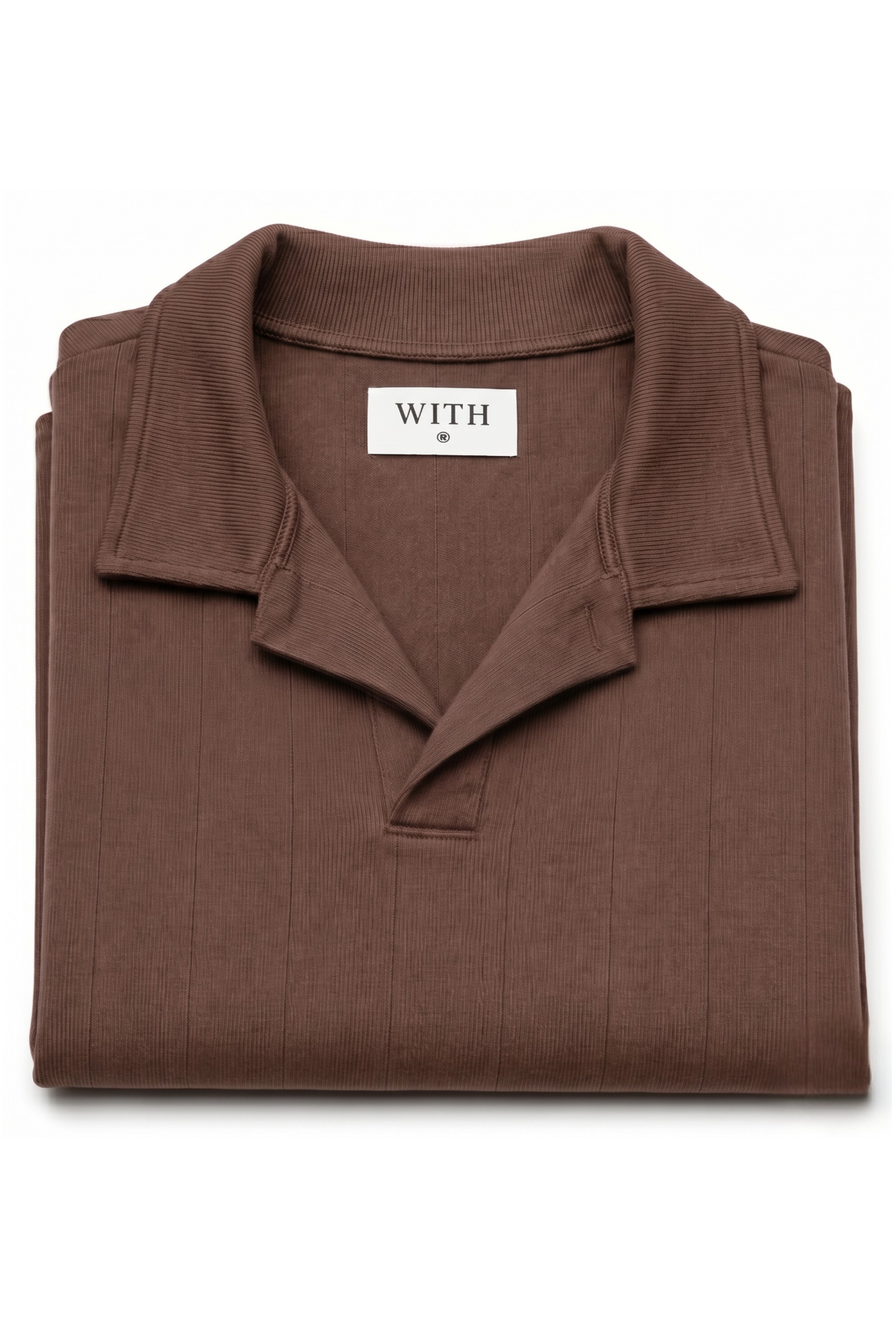 Johnny Collar Drop Needle Polo – Espresso