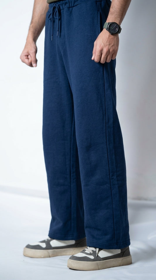 Baggy Fit Trouser – Cotton Terry (Navy Blue)