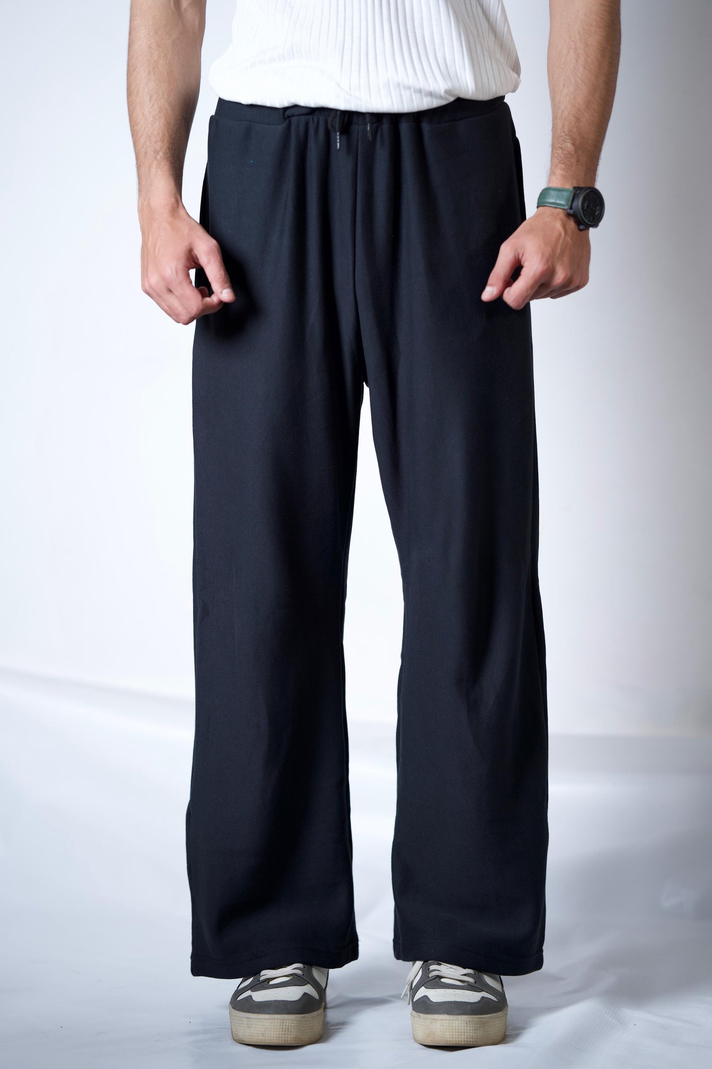 Baggy Fit Trouser – Cotton Terry (Black)