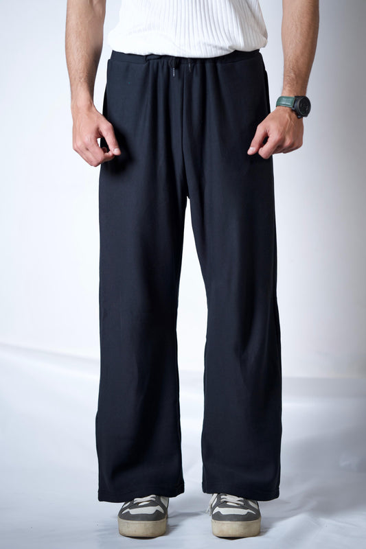 WITH Straight Trouser – Cotton Terry (Black)