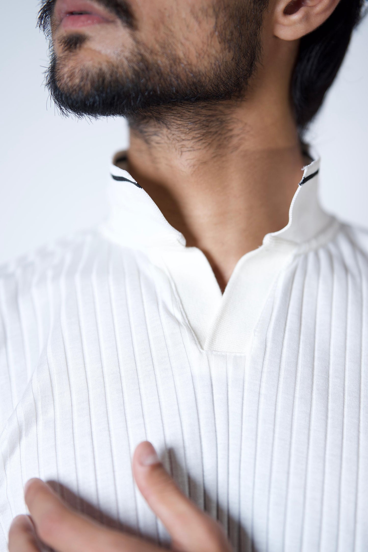 Drop Needle Polo (White)