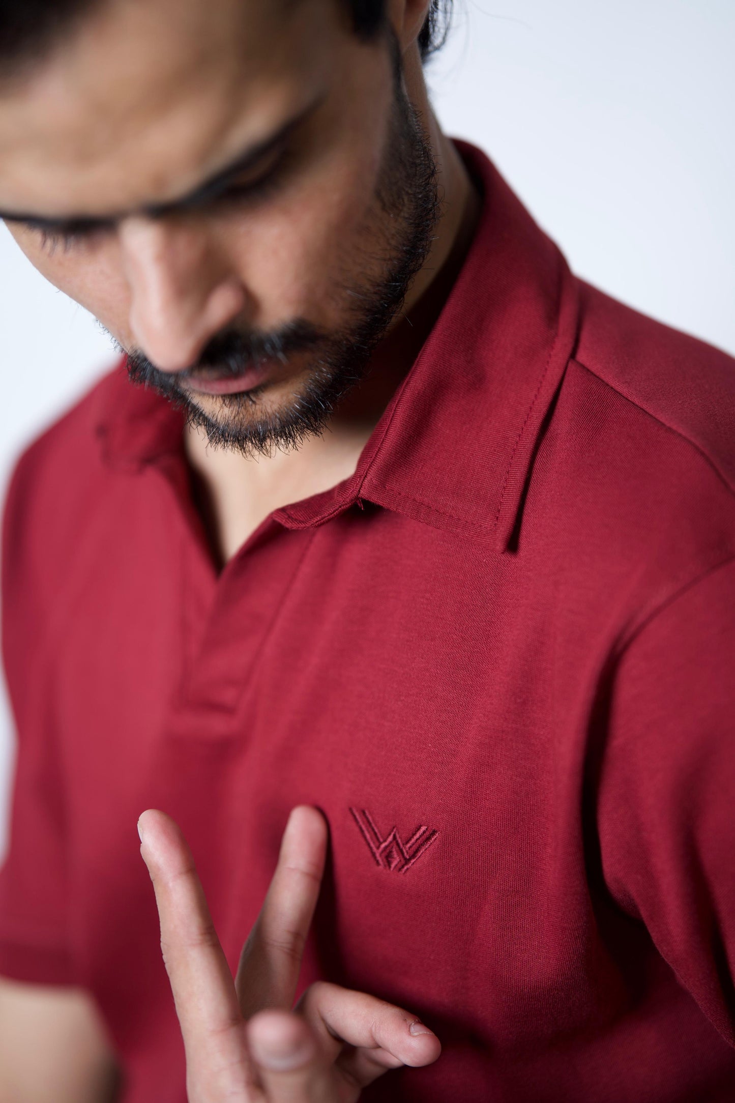 WITH Basic Polo – Johnny Collar (Maroon)