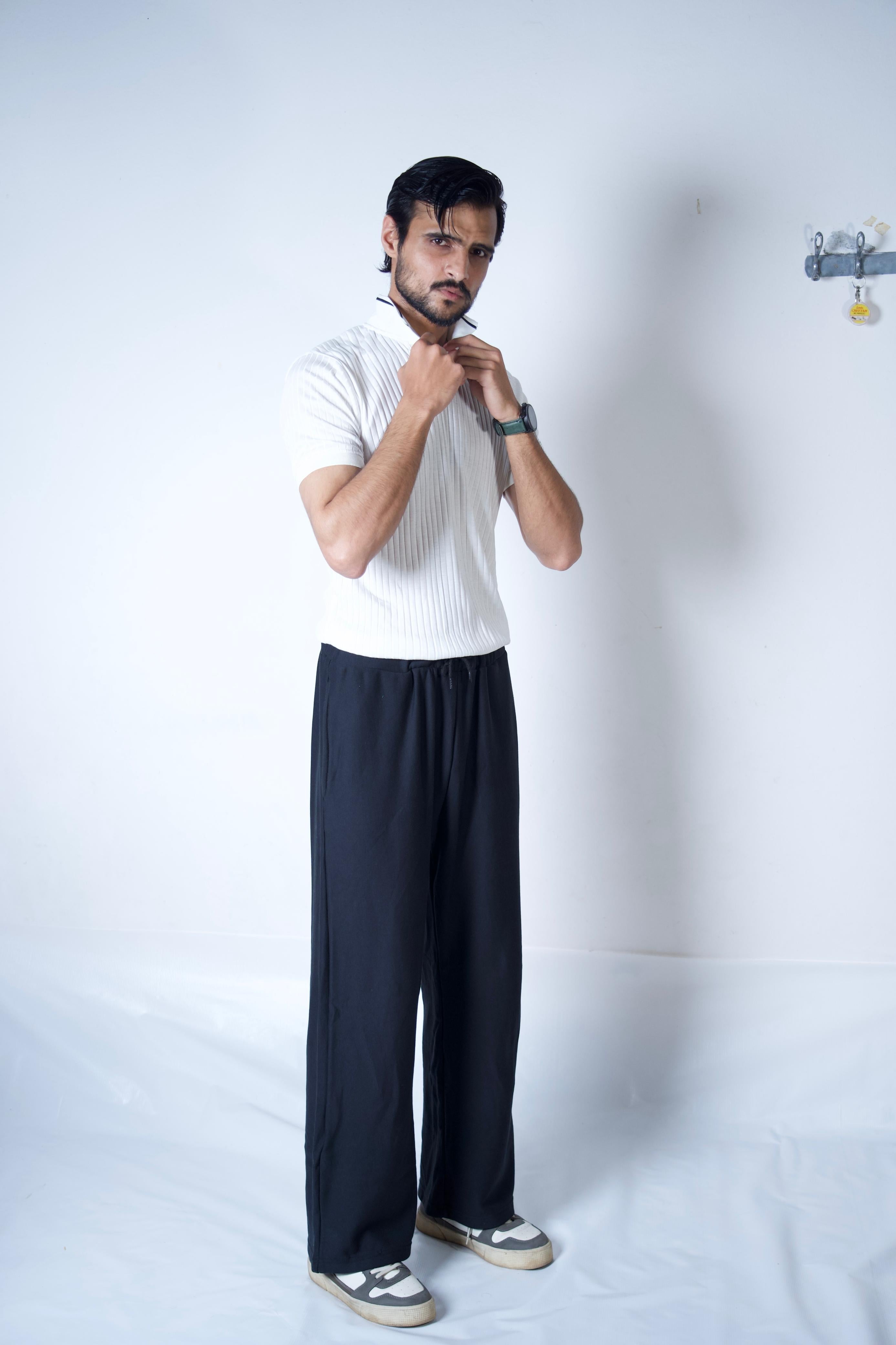 Baggy Fit Trouser – Cotton Terry (Black)