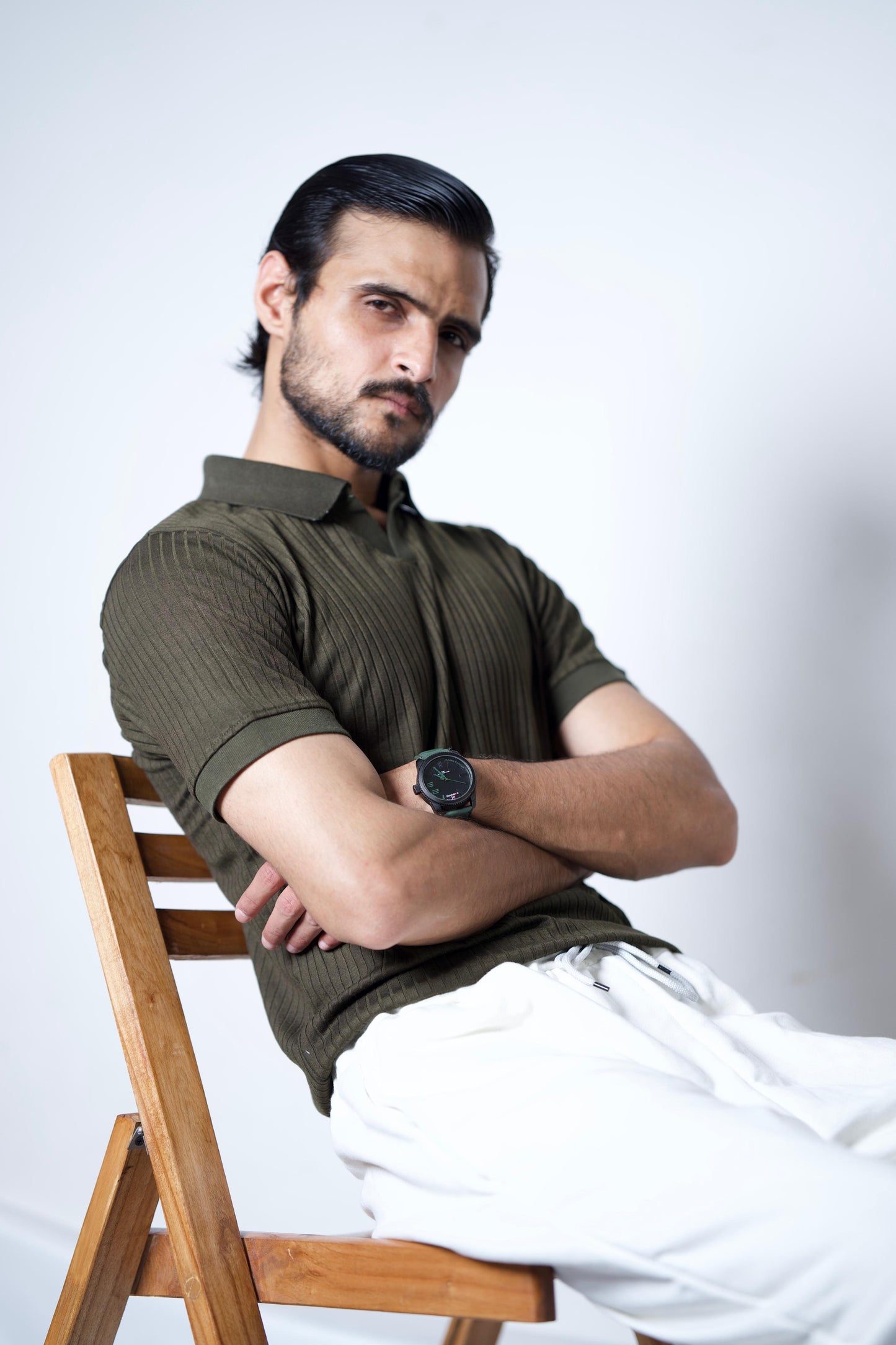 WITH Drop Needle Polo (Olive Green)